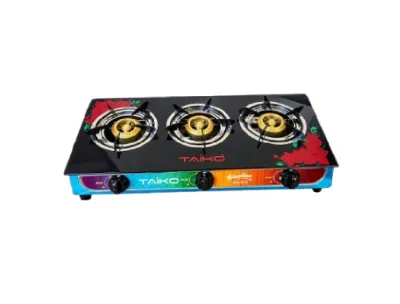 Taiko 3 Burner Glass Top Gas Cooker