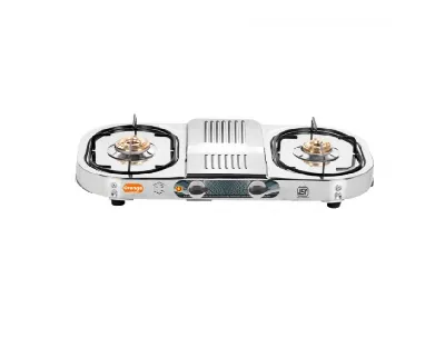 Orange Glitter 201 2 Burner Stainless Steel Gas Cooker