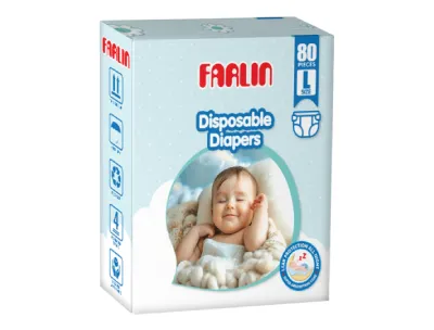 Farlin Diposable Baby Diaper Tape (Large ) - 80 PCS