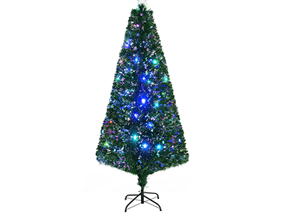 Slim Artificial Christmas Tree with Fiber Optic Lights (4ft )