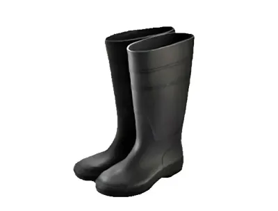 Short Gum Boots Pair Without Steel Toe - Black