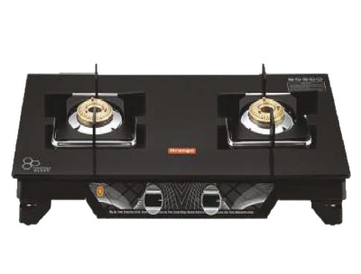 Orange Fabia 201 2 Burner Glass Top Gas Cooker