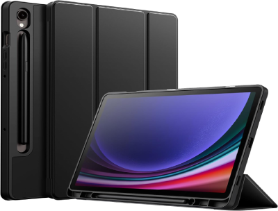 Protective Smart Tab Case for Samsung Galaxy Tab S9FE With Pen Holder Slot, With Auto Wakeup/ Sleep Function