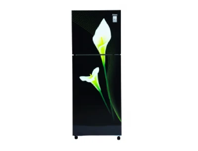 Abans 285L No-Frost Inverter Black Arum Lily Glass Door