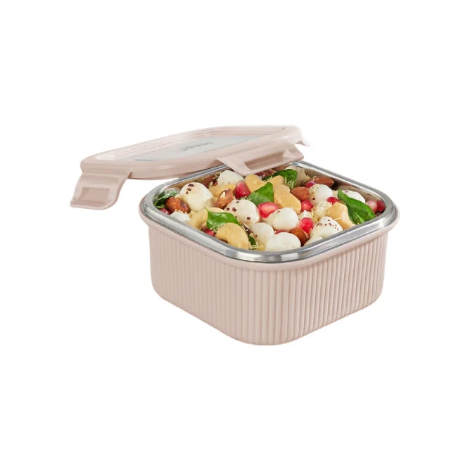 Borosil Larah Freshbyte Square Container with Lid 400ml