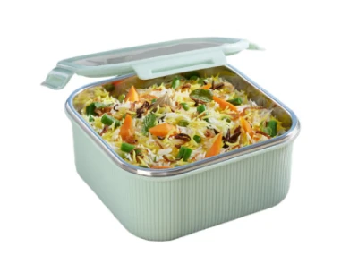 Borosil Larah Freshbyte Square Container with Lid 1600ml