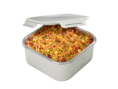 Borosil Larah Freshbyte Square Container with Lid 1600ml