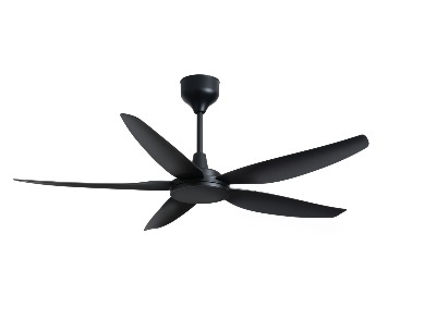 Polycrome Ventura DC Ceiling Fan Without Light - Full Black