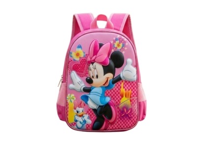 3D Kids Preschool Bag - Single Pocket - Minne Mouse (12H x 10L x 5W)