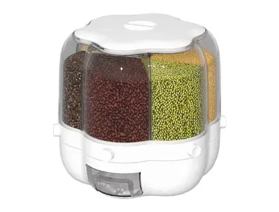 Rotating Food Dispenser Storage Tank Container
