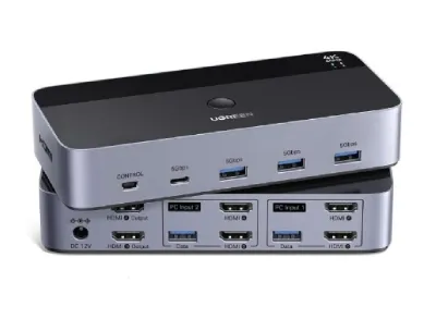 UGREEN 2 In 2 Out 8K 60Hz HDMI Dual Monitor KVM Switch