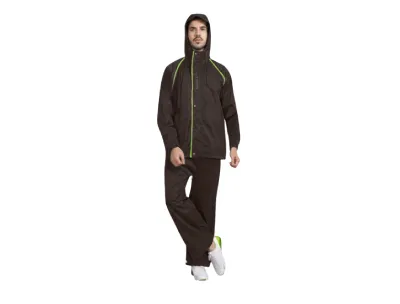 Ganga High Quality Raincoat with Trouser – Brown