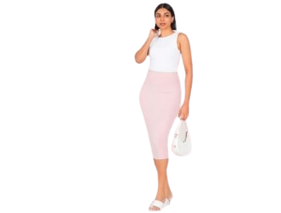 Bodycon Rib Midi Skirt