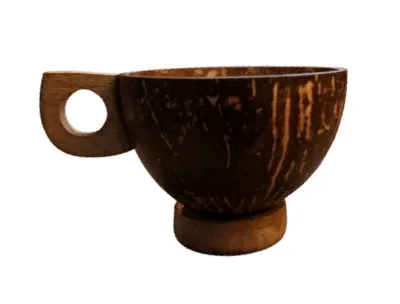 Rustic Coconut Shell Mug