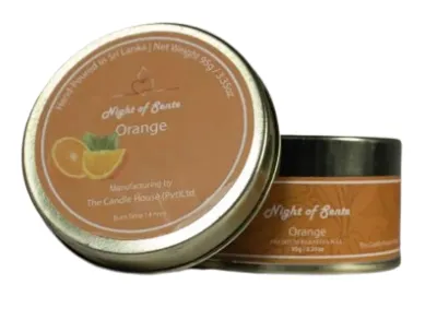 Orange Candles Tin