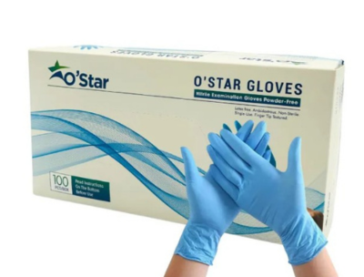 O' Star Nitrile Examination Gloves Powder-Free- 100pcs