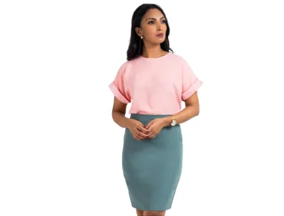 Back Slit Short Skirt