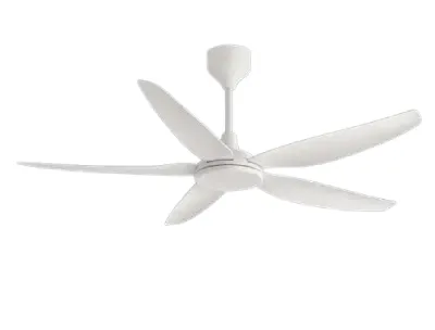Polycrome Ventura DC Ceiling Fan Without Light - Full White