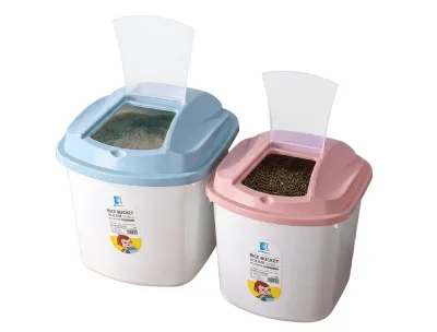 Plastic Rice Bucket 10kg Airtight Rice Storage Container