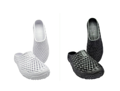 Lakpa Half Chef Shoe - White /Black