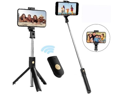 Selfie Stick with Remote Tripod Stand Holder for Mobile Phones