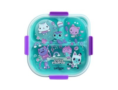 Smiggle Kids Lunch Box Square Animal Design - Light Green