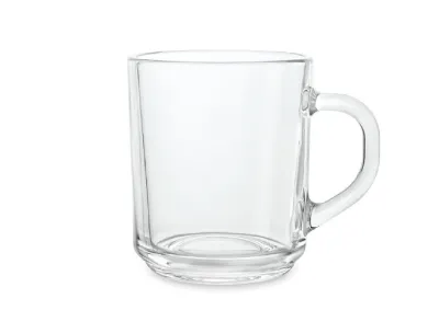 Transparent 240ml Glass Mug Set - 6pcs