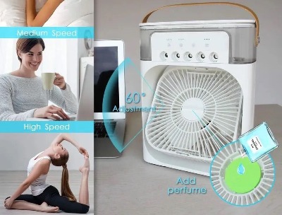 2-in-1 Air Conditioner Humidifier 3 Speed Air Cooling Fan Humidifies Portable Air Conditioner