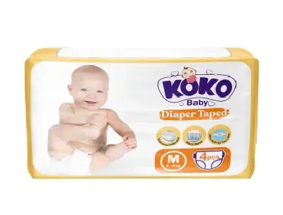 KOKO Tape Baby Diaper - M (4Pcs)