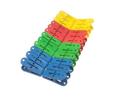 Multipurpose Plastic Clothes Pegs & Hanging Clips - 48 Pcs