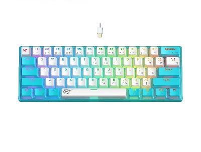 Havit KB903L Gaming Keyboard - White and Blue