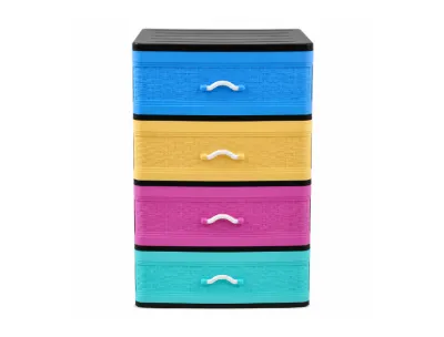 4 Drawer Plastic Storage Cabinet