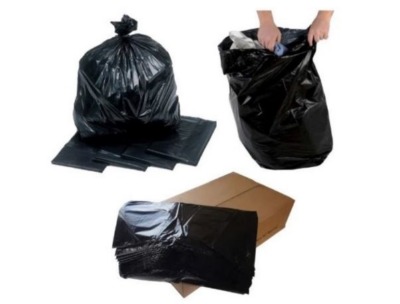 Disposable Black Garbage Bags- 100 Pcs Pack (36 x 24 Inches)