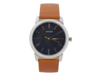 Sonata Knot Blue Dial Leather Strap Men's Watch