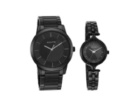 Sonata Quartz Analog Black Dial Stainless Steel Strap Couple Watch
