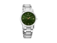 Sonata Classic Quartz Analog Green Dial Silver Stainless Steel Strap Men's Watch