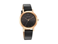 Sonata Ladies Essentials Black Dial Leather Strap Women's Watch