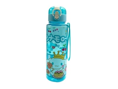 Portable Kids Water Bottle - Kitty Design - Blue - 750ml