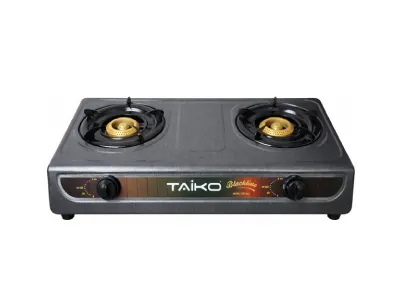 Taiko Gas Cooker with Nonstick (Black or Brown ) and Two Cosmo Burner
