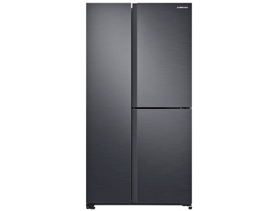 Samsung 670L Inverter Side by Side Refrigerator - Gentle Black Matt