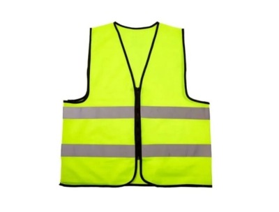 Safety Sure Normal Safety Jacket with Zipper - Luminous Orange - Free Size
