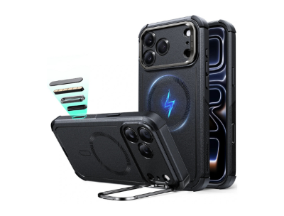 ESR Cyber Tough Magnetic Case with Stash Stand For iPhone 17 Series