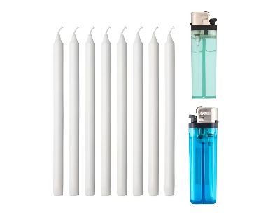 Large Candle with Cigarette Lighter Bundle for Power Outages