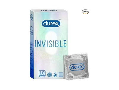 Durex Invisible Super Ultra Thin Condoms - 10Pcs Pack