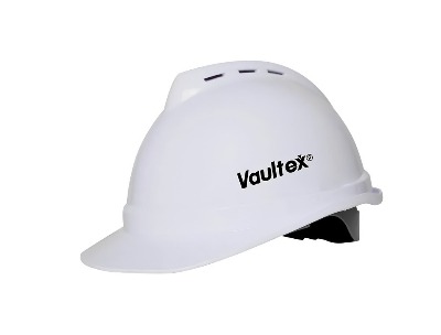Vaultex Safety Helmet with Ventilation Holes - White
