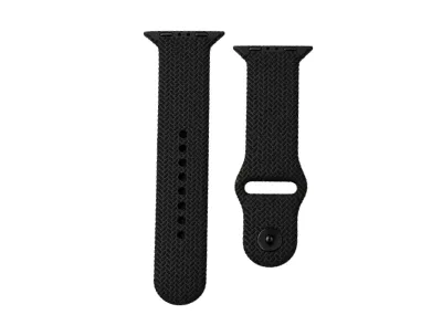 StealthGrip Textured Silicone Apple Watch Strap – Black (42/44/45/49mm)