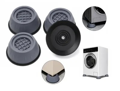 Anti-Vibration Washing Machine Support Feet Pads with Suction