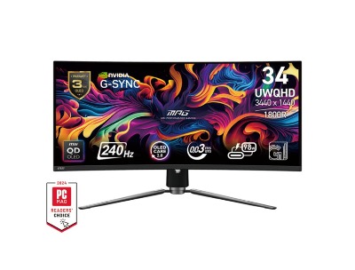 MSI Mpg 341Cqpx Qd Oled 240Hz Uwqhd Curved Monitor