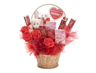 Chocolate Handle Basket - Valentine's Day