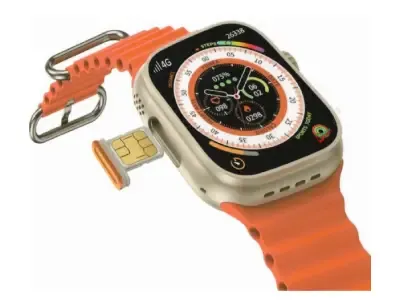 Modio 2.2 inch Display 3 Pairs strap, 4G Call Compass, Wifi GPS Series 8 , Sim Card Ultra Smartwatch